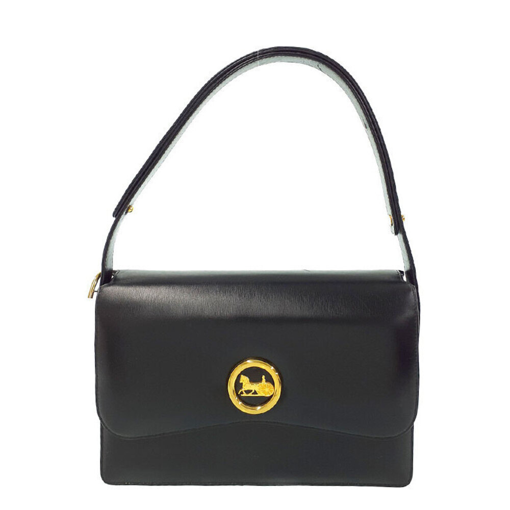 Celine Horse Carriage shoulder bag leather Black